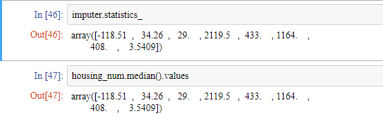 imputer statistics