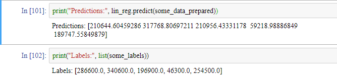 prediction of LinearRegression